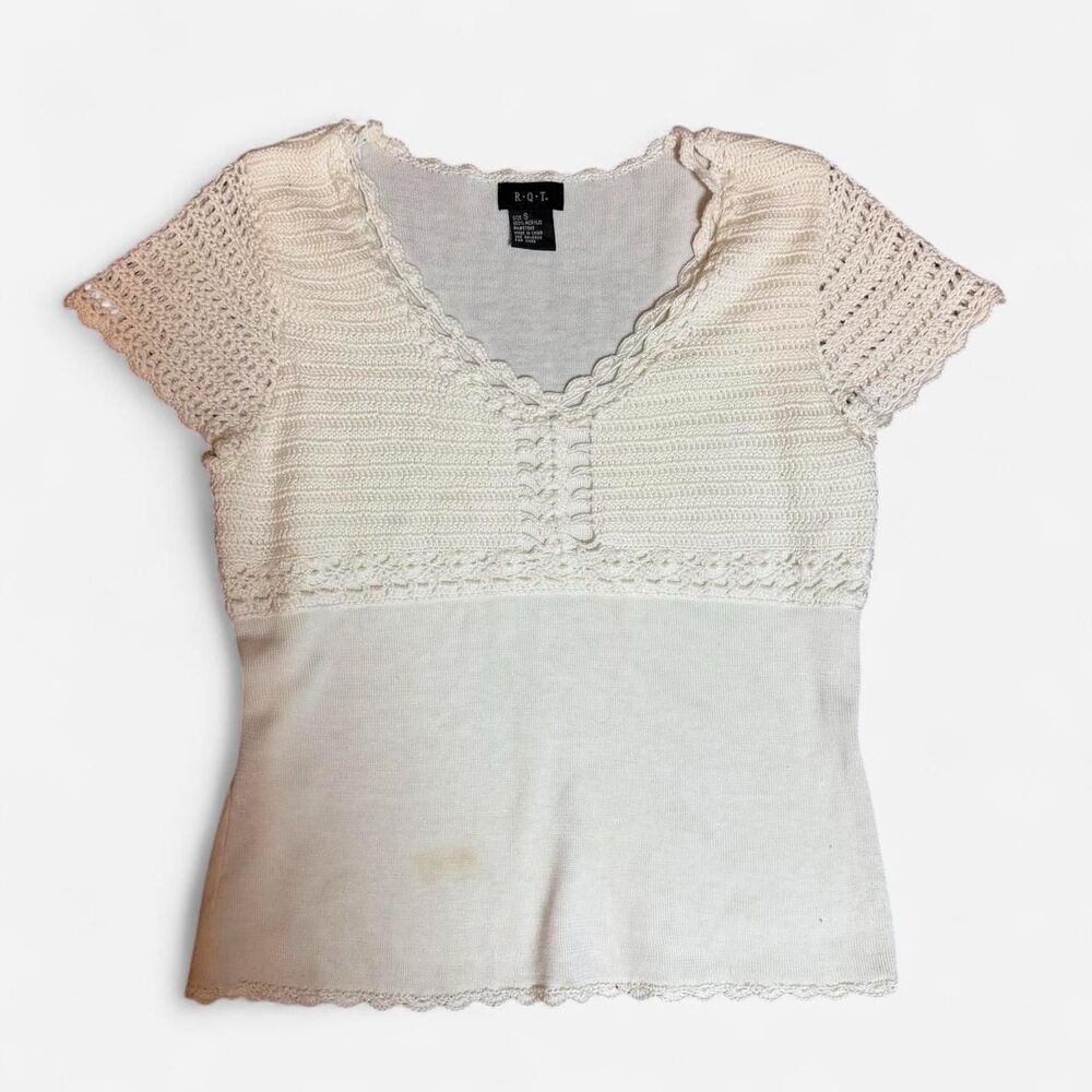Unbranded Women's White and Cream Blouse